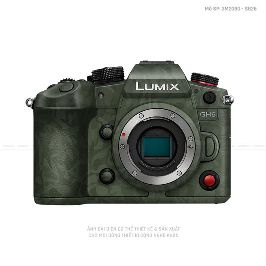 Dán Skin Máy Ảnh Lumix Vân Nổi Camo Green | 3M2080 - SB26