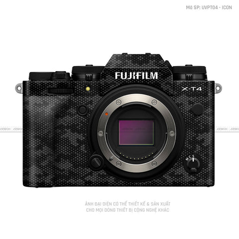 Dán Skin Máy Ảnh Fujifilm Vân Nổi Mamba Đen | UVPT05