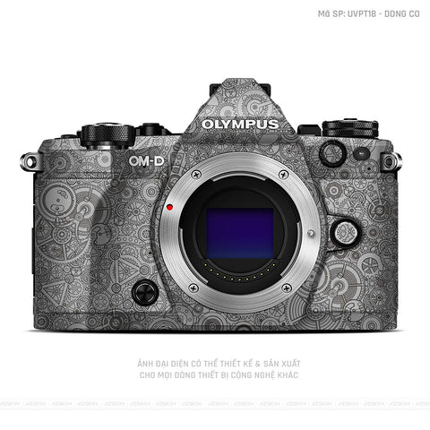 Dán Skin Máy Ảnh Olympus Vân Nổi Động Cơ Trắng | UVPT18