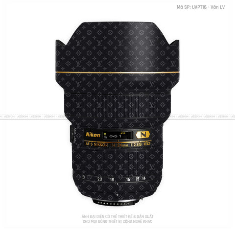 Dán Skin Ống Kính Nikon Vân Pattern LV Đen | UVPT16