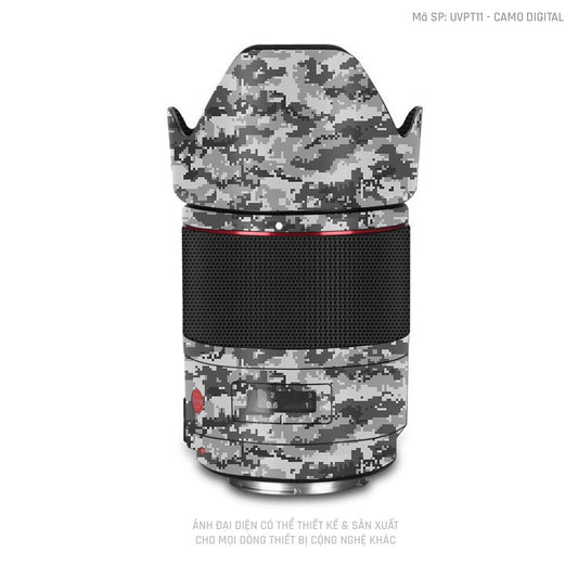 Dán Skin Ống Kính Máy Ảnh Vân Camo Digital Xám | UVPT11