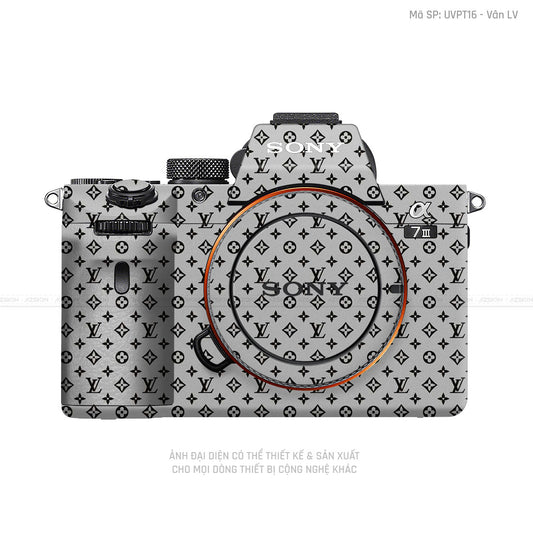 Dán Skin Máy Ảnh Sony Vân Pattern LV Bạc | UVPT16