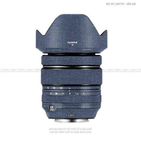 Dán Skin Ống Kính Fujifilm Vân Vải Xanh Blue | UVPT15