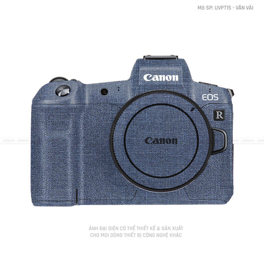 Dán Skin Máy Ảnh Canon Vân Nổi Vân Vải Blue | UVPT15