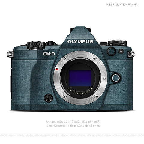 Dán Skin Máy Ảnh Olympus Vân Vải Xanh Cổ Vịt | UVPT15