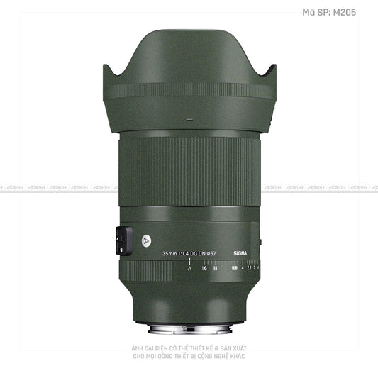Dán Skin Ống Kính Sigma Màu Xanh Midnight | M206