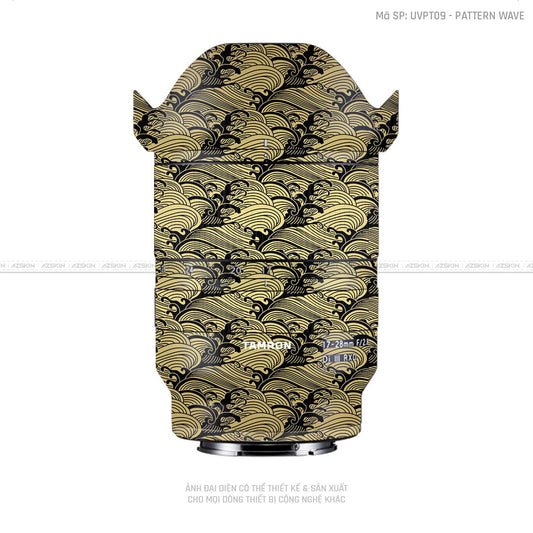 Dán Skin Ống Kính Tamron Vân Nổi Pattern Wave Vàng | UVPT09