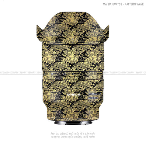 Dán Skin Ống Kính Tamron Vân Nổi Pattern Wave Vàng | UVPT09