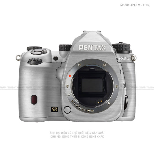 Dán Skin Máy Ảnh Pentax Vân Xước Titan Bạc  | AZFILM - TT02