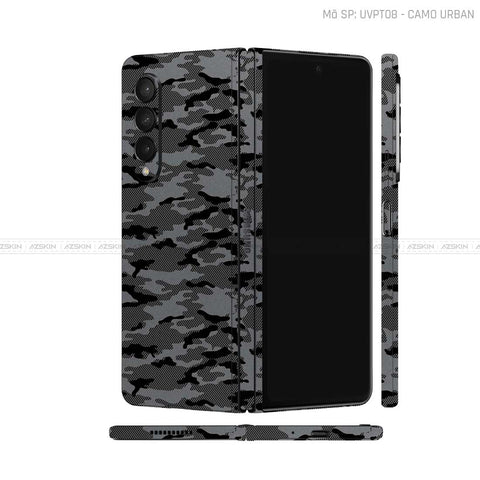 Dán Skin Galaxy Z Fold3 Vân Pattern Camo Urban Xám| UVPT08