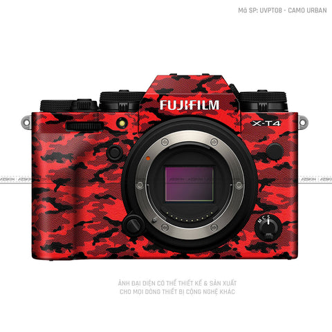 Dán Skin Máy Ảnh Fujifilm Vân Nổi Camo Urban Đen | UVPT08