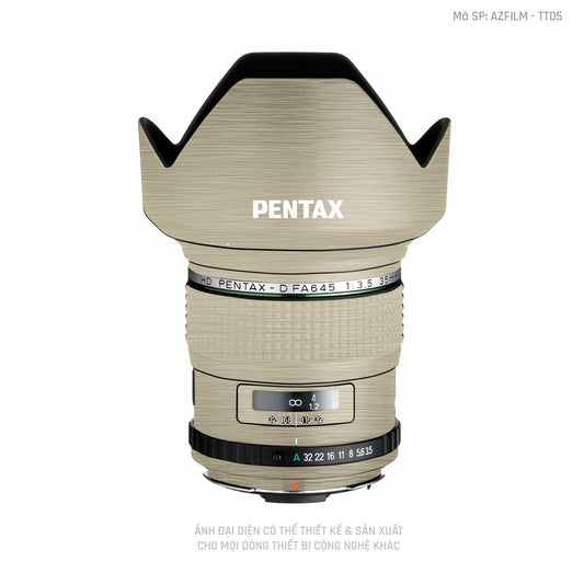 Dán Skin Ống Kính Pentax Vân Xước Vàng Sampanh | AZFILM - TT05