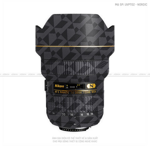 Dán Skin Ống Kính Nikon Vân Nổi Nordic Xám | UVPT02