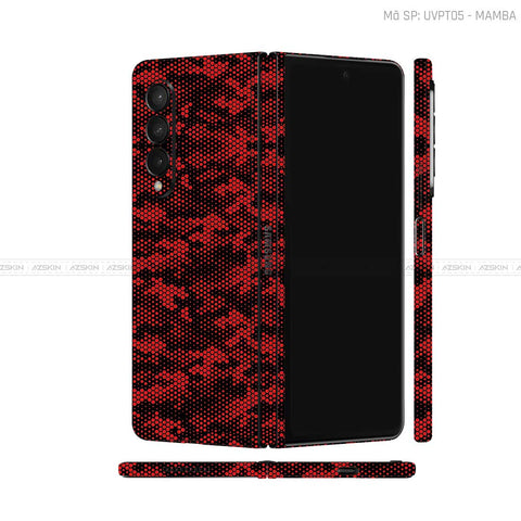 Dán Skin Galaxy Z Fold3 Vân Mamba Đỏ | UVPT05