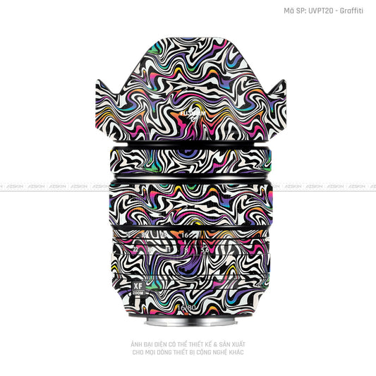 Dán Skin Ống Kính Fujifilm Vân Nổi Graffiti 02 | UVPT20