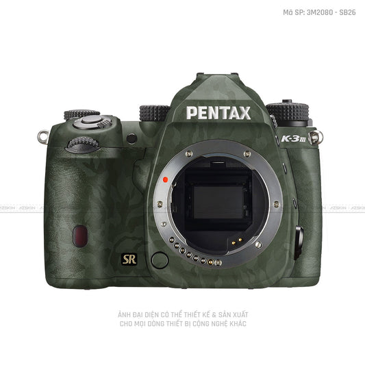 Dán Skin Máy Ảnh Pentax Vân Nổi Camo Green | 3M2080 - SB26