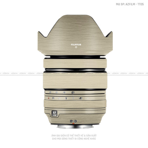 Dán Skin Ống Kính Fujifilm Vân Titan Xước Vàng Đồng | TT01