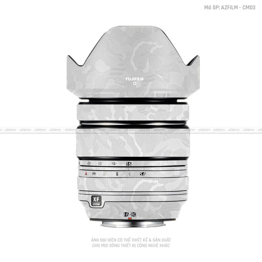 Dán Skin Ống Kính Fujifilm Vân Camo Trắng | CM03