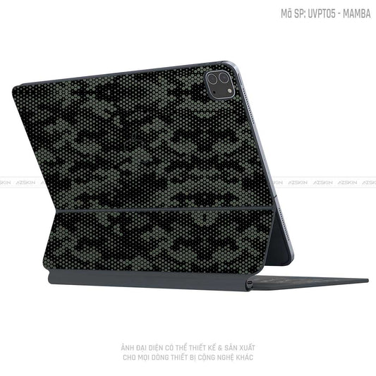 Dán Skin Magic Keyboard Vân Mamba Xanh | UVPT05