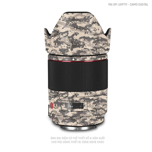 Dán Skin Ống Kính Máy Ảnh Vân Camo Digital Vàng | UVPT11