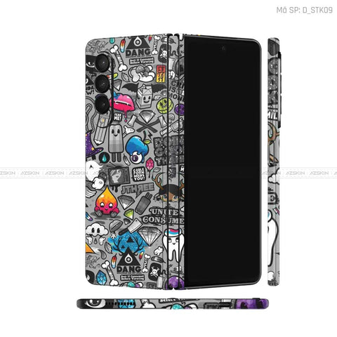 Dán Skin Galaxy Z Fold4 Hình Sticker | D_STK09