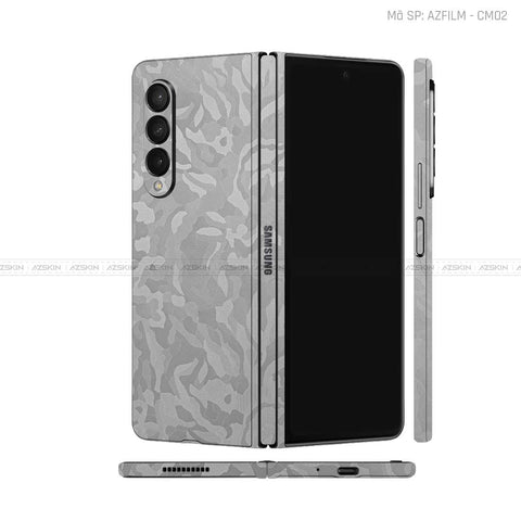 Dán Skin Galaxy Z Fold3 Vân Camo Xám | AZFILM - CM02