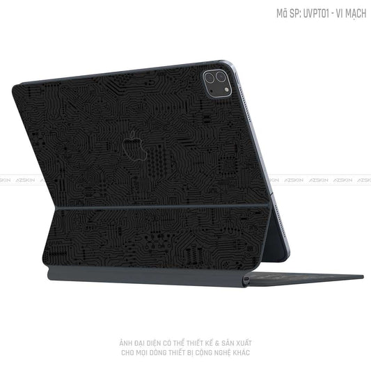 Dán Skin Magic Keyboard Vân Vi Mạch Đen | UVPT01