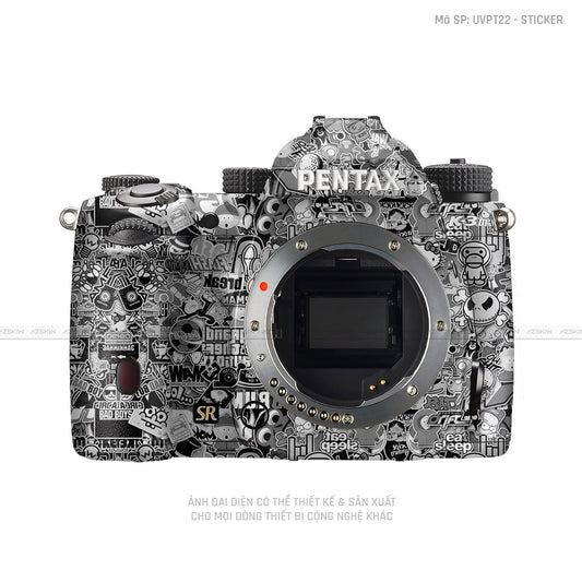 Dán Skin Máy Ảnh Pentax Vân Nổi Sticker 02 | UVPT22