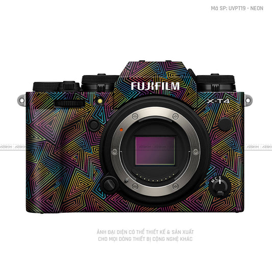 Dán Skin Máy Ảnh Fujifilm Vân Nổi Pattern Neon 03 | UVPT19