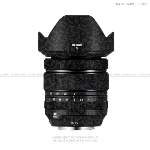 Dán Skin Ống Kính Fujifilm Vân Tổ Ong Đen | HC070
