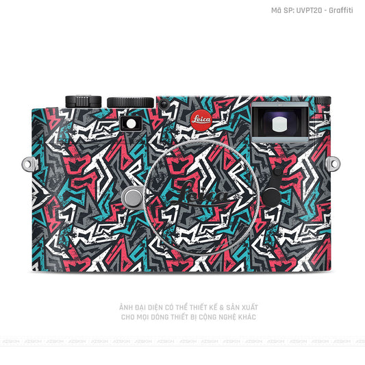 Dán Skin Máy Ảnh Leica Vân Nổi Graffiti 04 | UVPT20