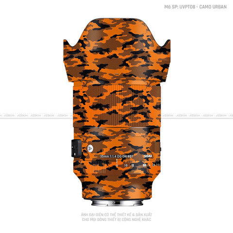 Dán Skin Ống Kính Sigma Vân Nổi Camo Urban Cam | UVPT08