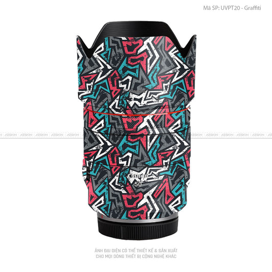 Dán Skin Ống Kính Canon Vân Nổi Graffiti 04 | UVPT20