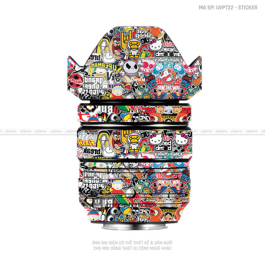 Dán Skin Ống Kính Fujifilm Vân Nổi Sticker 01 | UVPT22