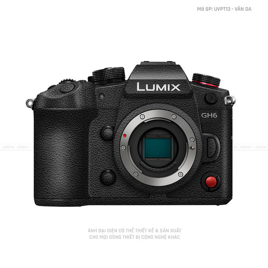 Dán Skin Máy Ảnh Lumix Vân Da Đen | UVPT13