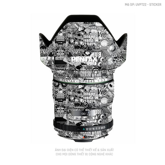 Dán Skin Ống Kính Pentax Vân Nổi Sticker 02 | UVPT22