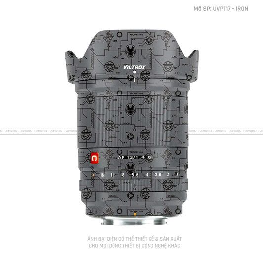 Dán Skin Ống Kính Viltrox Vân Pattern Ironman Xám | UVPT17