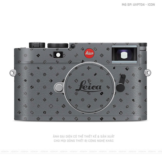 Dán Skin Máy Ảnh Leica Vân Nổi ICon Xám | UVPT04