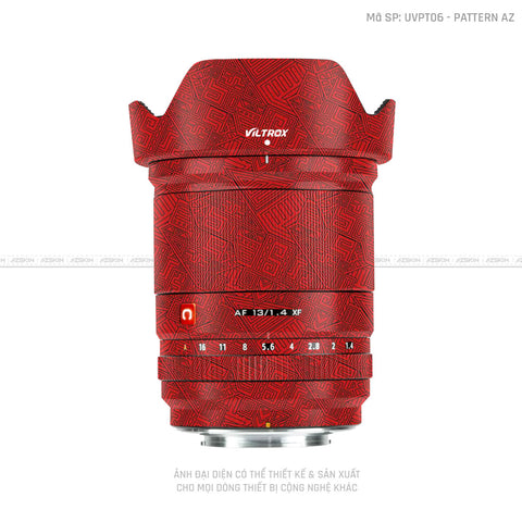 Dán Skin Ống Kính Viltrox Vân Nổi Pattern AZ Đỏ | UVPT06