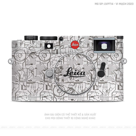 Dán Skin Máy Ảnh Leica Vân Nổi Vi Mạch 2023 Trắng | UVPT14