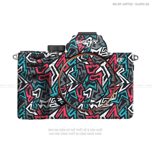 Dán Skin Máy Ảnh Sony Vân Nổi Graffiti 04 | UVPT20