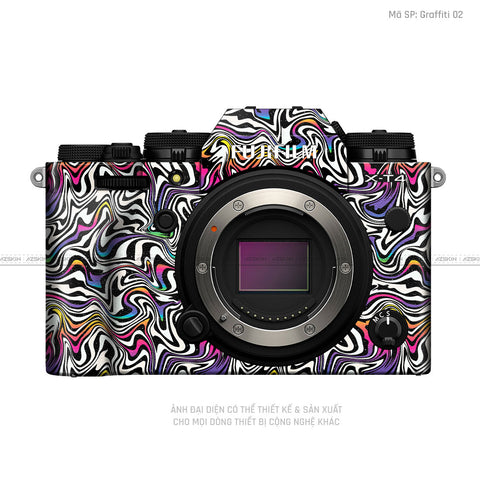 Dán Skin Máy Ảnh Fujifilm Vân Nổi Pattern Graffiti 02 | UVPT20