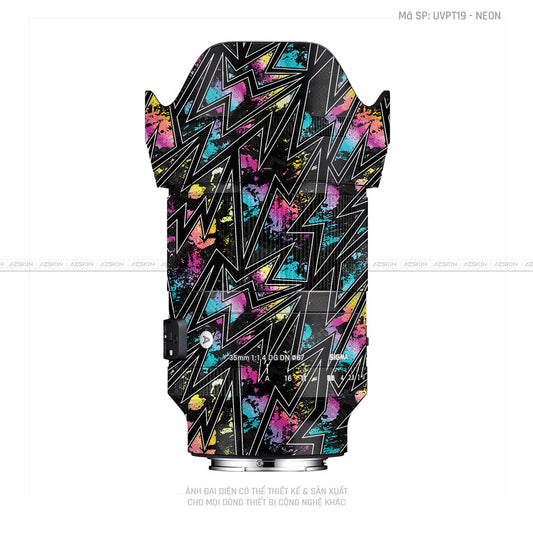 Dán Skin Ống Kính Sigma Vân Nổi NEON 01 | UVPT19