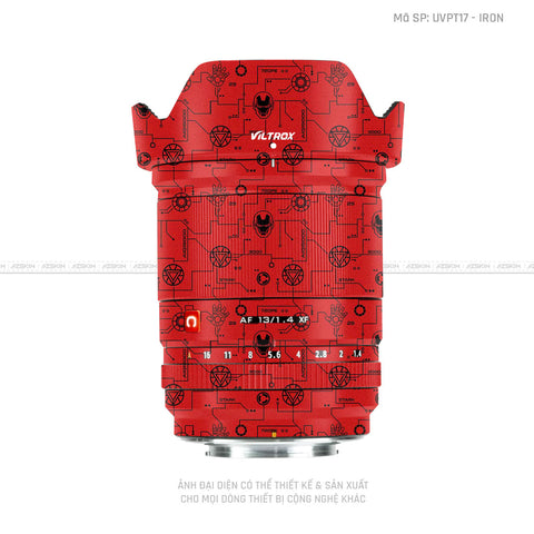 Dán Skin Ống Kính Viltrox Vân Pattern Ironman Đỏ | UVPT17