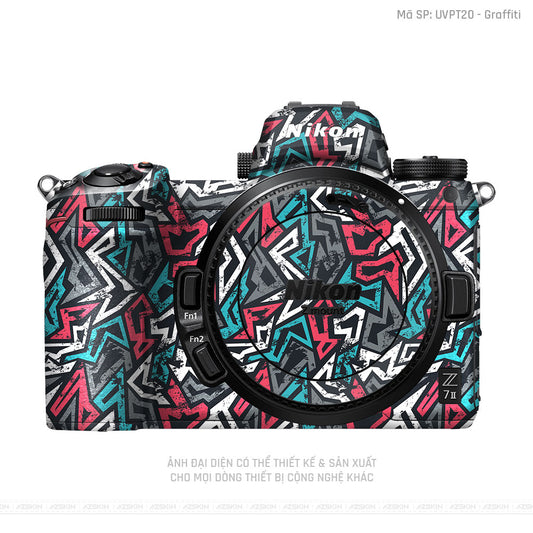 Dán Skin Máy Ảnh Vân Nổi Graffiti 04 | UVPT20