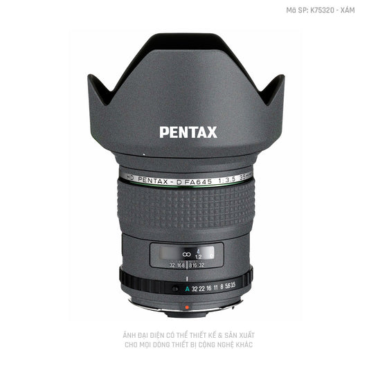 Dán Skin Ống Kính Pentax Đổi Màu Xám | K75320