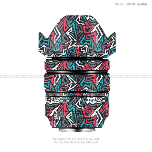 Dán Skin Ống Kính Fujifilm Vân Nổi Graffiti 04 | UVPT20