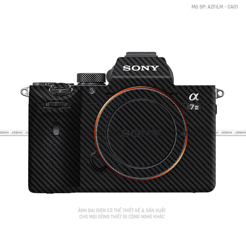 Dán Skin Máy Ảnh Sony Vân Carbon Đen | AZFILM - CA01