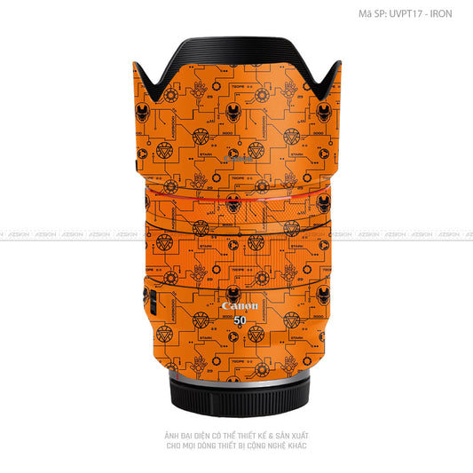 Dán Skin Ống Kính Canon Vân Nổi Pattern IRonman Cam | UVPT17