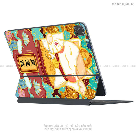 Dán Skin Magic Keyboard Hình Mèo Thần Tài | D_MTT12